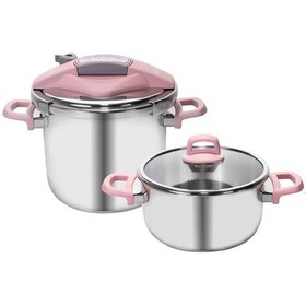 Resim Karaca Perfect Pink 4+6 Lt Düdüklü Tencere Seti 
