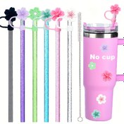 Resim 13 adet Kiraz Çiçeği Silikon Pipet Kapağı - Yeniden Kullanılabilir Glitter Pipet Üstleri, Temizlik Fırçası ile, 10mm/0.39 İnç Spor Su Şişeleri, Açık Hava Aktiviteleri ve Spor Aksesuarları için Uygun, Canlı Çiçek Tasarımı, Dayanıklı ve Kolay Temizlenebilir, Spor Su Şişesi Aksesuarları, Eğlenceli Tasarım, Kolay Temizlenebilir Malzeme, Benzersiz Şekil, İçecek Kapları, Binge İçenler 