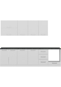 Resim Minar 285 Cm Mutfak Dolabı Beyaz 285-B3 Beyaz 