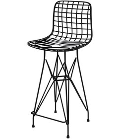 Resim Knsz orta boy tel bar sandalyesi 1 li mağrur syhbonar 65 cm oturma yüksekliği mutfak bahçe cafe ofis 