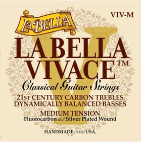 Resim La Bella Vıv-m Vivace Karbon Klasik Gitar Teli Medium Floroka 