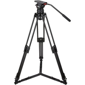 Resim Jieyang JY8071D Professional V12 Tripod & Spreader Video Tripod 