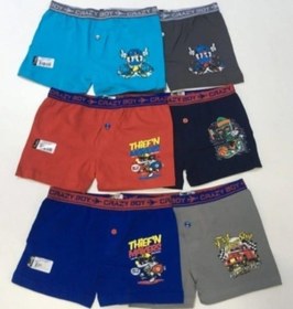 Resim Tutku 0253 Erkek Çocuk Desenli Likralı Boxer Şort 6 Adet 001 