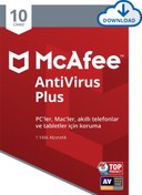 Resim McAfee Antivirüs Plus 10 Cihaz Windows , Android , IOS Elektronik Lisans (MAV114NRXRAAD) 