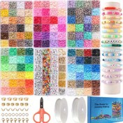 Resim 2400/4800/7200/9800/12500/14400 adet Yumuşak Kil Parçaları DIY Seti Bileklik Kolye Yumuşak Kil Gevşek Boncuk Boncuk Takı Aksesuarları 