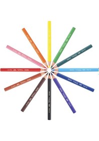 Resim Bic Kids Evolution Üçgen Jumbo Kuru Boya Kalemi 12 Renk 