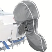 Resim 600D Ağır Hizmet Tipi Tam Dıştan Takma Motor Örtüsü, Yansıtıcı Şeritler, Su Geçirmez ve Rüzgar Geçirmez, UV Korumalı Tekne Motoru Örtüsü Ayarlanabilir Tokalarla - Yırtılmaya Dayanıklı Deniz Sınıfı Polyester 