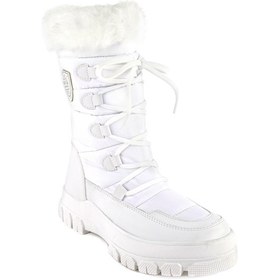 Resim Muya Gravity Anatomik Peluş Kürklü Fermuarlı Kadın Kar Botu Beyaz 