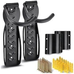 Resim Hightower 1 Adet Duvar Tipi Ağır Hizmet Metal Bisiklet Askısı - 65 Kg Kapasiteli, 2 Bisiklet Modeli, Lastik Koruma, Kolay Montaj, Siyah 