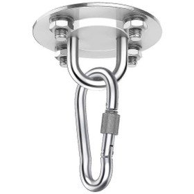 Resim Ağır Hizmet Tipi Tavan Kancası Braketi, 400 Kg Paslanmaz Çelik Asılı Sandalye Hamak Boks Torbası İçin 