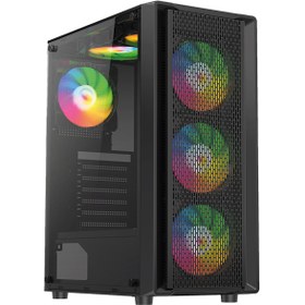 Resim Oem AlphaCore USB 3.0 350W 400W ATX 4x Fan Gaming Bilgisayar Kasası 
