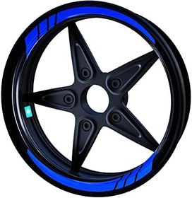 Resim Moto GP İç Jant Şeridi Sticker Reflektif, Floresan, Özel Renkler Reflektif Mavi 