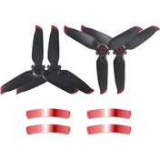 Resim Folinda Djı Fpv İha İçin 5328s Kırmızı Plastik Helis 2 Çift - Cw/ccw + Kollük Sticker Dahil 