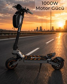 Resim PiranTech F1 Elektrikli Scooter 1000W Güç - Turuncu 