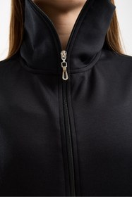 Resim winmoda Modal Oversize Eşofman Takımı Dik Yaka Tam Fermuarlı Yan Jesica Garnili Salaş Takım 