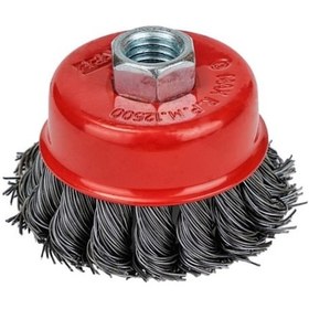 Resim Çanak Fırça 125mm Burmalı Gri Telli M14 Vidalı Era10052 Eratool 