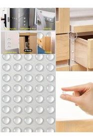 Resim Yenigeldi 64 Adet Şeffaf Silikon Dolap Kapı Duvar Stoper Tampon Koruyucu 