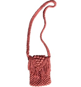 Resim HOBİSRA Makrome El Örgüsü Telefon Çantası 