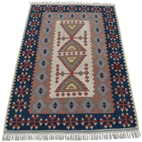 Resim Kilim Antik El Dokuma Yün Balıkesir Kilimi 0125 - Vintage - Çok Renkli 
