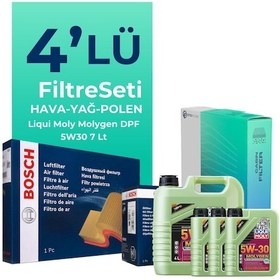 Resim Bosch Isuzu D-Max 1.9 Filtre Bakım Seti Liqui Moly Motor Yağlı (2017-2023) 4 Lü - 