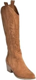 Resim fox SHOES V820356002 Süet Kalın Topuklu Kadın Çizme 