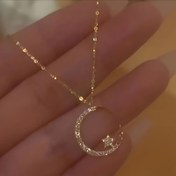 Resim Zirkonyalı inlaylı, bakır ile benzersiz kaplama sahip, günlük giyim ve hediye verme için uygun, kadınların kloşik zinciri takıları - 1 adet, Bayram, Ramazan için hediye 