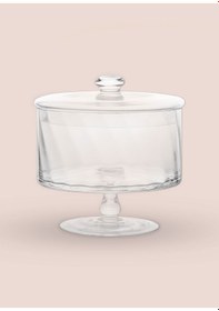 Resim The Mia Ayaklı Cam Saklama Kabı 20 Cm Şeffaf 