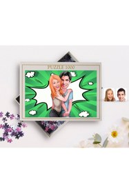Resim Bk Gift Kişiye Özel Sevgililer Karikatürlü 1000 Parça Profesyonel Puzzle-85 