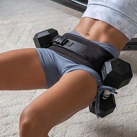 Resim Ev Antrenmanları, Kettlebell Eğitimi, Kalça Heykeltraşlığı için Ayarlanabilir Ağırlıklı Kemeri, Ekstra Yastık ve Ayarlanabilir Direnç, Naylon Kumaş, Kemeri Kapatma, Siyah - Kuvvet Antrenmanı Ağırlık Kaldırma Kemeri 