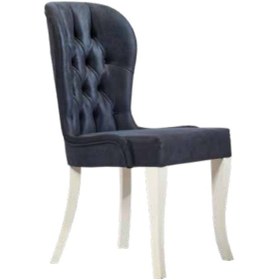 Resim Bengimobilya Sandalye Zus080 Kapitone Sırtlık Model Mavi Ortopedik Oturum Ahşa 