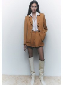 Resim Cepli Chino Bermuda Şort 8757-607 Kremit 