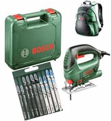 Resim Bosch Pst 650 Dekupaj Testere ,10 lu Bosch Karışık Uç Seti ve Sırt Çantası Hediye 