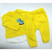 Resim Dino Baskılı Bebek Takım Sweat Pijama Eşofman Ikili Takım 2'li Bebek 35477 