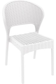 Resim Siesta 818 Daytona Rattan Desenli Bahçe Koltuk Beyaz 