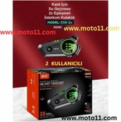 Resim Universal Ürünler - Motorsiklet Motosiklet interkom - C50 2x Bluetooth Intercom Set 