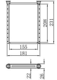 Resim ORIS KTO011022 Kalorifer Radyatörü Brazıng Avensis 155X209X22 At/Mt Şanzıman 