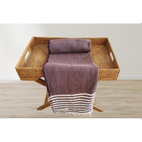 Resim Aksu Summer Line Çok Amaçlı Örtü Pike Koltuk Örtüsü 170x220 Bordo Bordo 