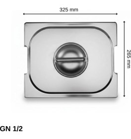 Resim Üret Çelik Üret Saplı Gastronom Küvet Kapağı Gn 1/2 (32,5 × 26,5 cm) 