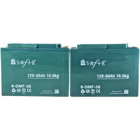 Resim Safir Jel Akü 12 V - 58+ Ah 16.5kg (60 - 80 Ah Uyumlu) - 2'li Set 