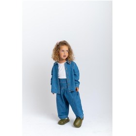 Resim Oliven The Kid Oliventhekid Unisex Kot Gömlek Mavi Mavi 