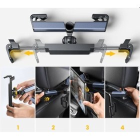 Resim Koltuk Arkası Ayarlanabilir Tablet Telefon Tutucu Cm-115 
