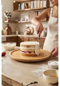 Resim Bambum Lily Dönen Servis Tabağı 33 Cm.büyük 