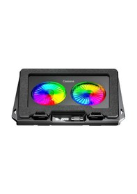 Resim Classone Gt102 Gaming Laptop Soğutucu, 2200rpm , Rgb Işıklı , Led Display , Notebook Soğutucu Stand 