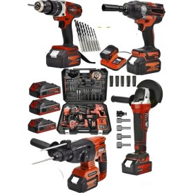 Resim Dynamic Max 4'lü Set 2-26 Şarjlı Hilti-Şarjlı TAŞLAMA-13MM Şarjlı Darbeli Matkap-Şarjlı Somun Sıkma Makina Uçlar 