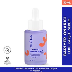 Resim Olalab Aydınlatıcı Bariyer Onarıcı Nemlendirici Ceramide & Vitamin C & Cica Serum 30 ml 