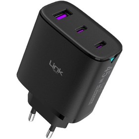 Resim Linktech C317 Safe 3 Çıkışlı 45W Hızlı Şarj Adaptörü 