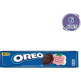 Resim Oreo Bisküvi Çilekli 95gr - 6 Paket 