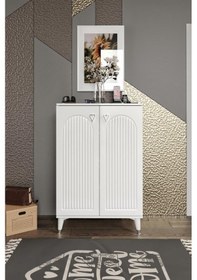 Resim Kale Ayakkabılık Çok Amaçlı Dolap Mutfak Kiler Balkon Beyaz Gümüş Beyaz 