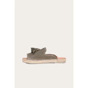 Resim Bueno Shoes Yeşil Deri Kadın Düz Terlik 
