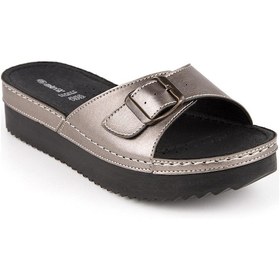 Resim Muya Lisbon Anatomik Taban Kadın Terlik Platin 